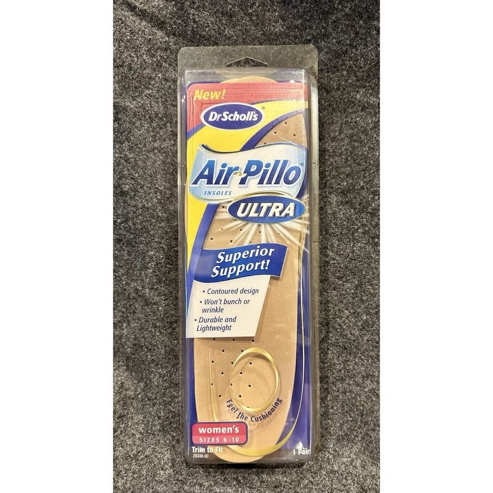 Dr Scholl's ULTRA Air Pillo Superior Support Insoles Women SZ:6-10 Trimmable NEW